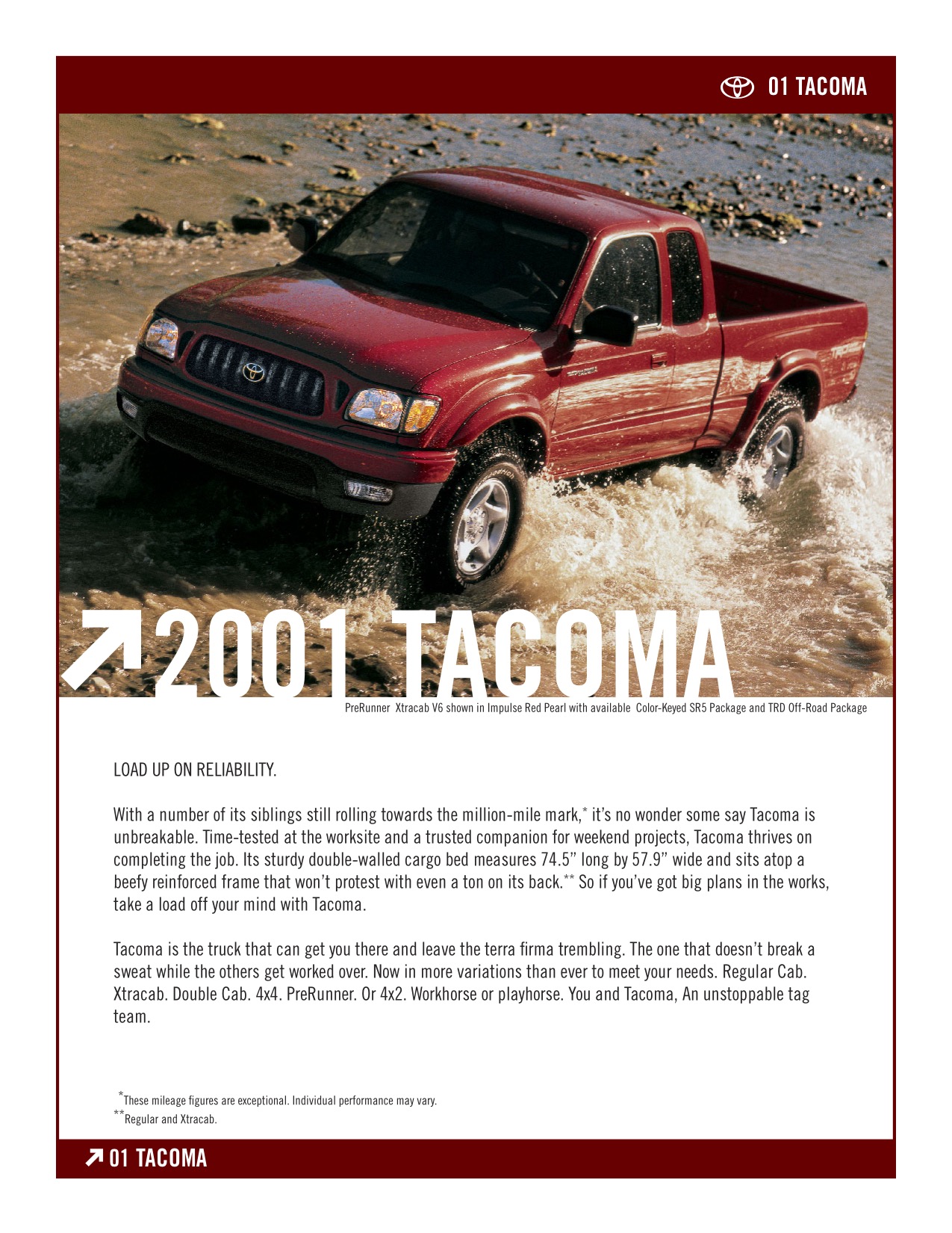 2001 Toyota Tacoma Brochure Page 4